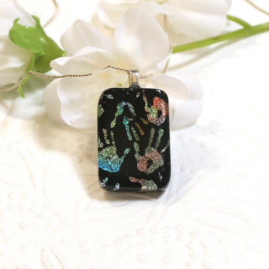 Fused Glass Necklace - 2992
