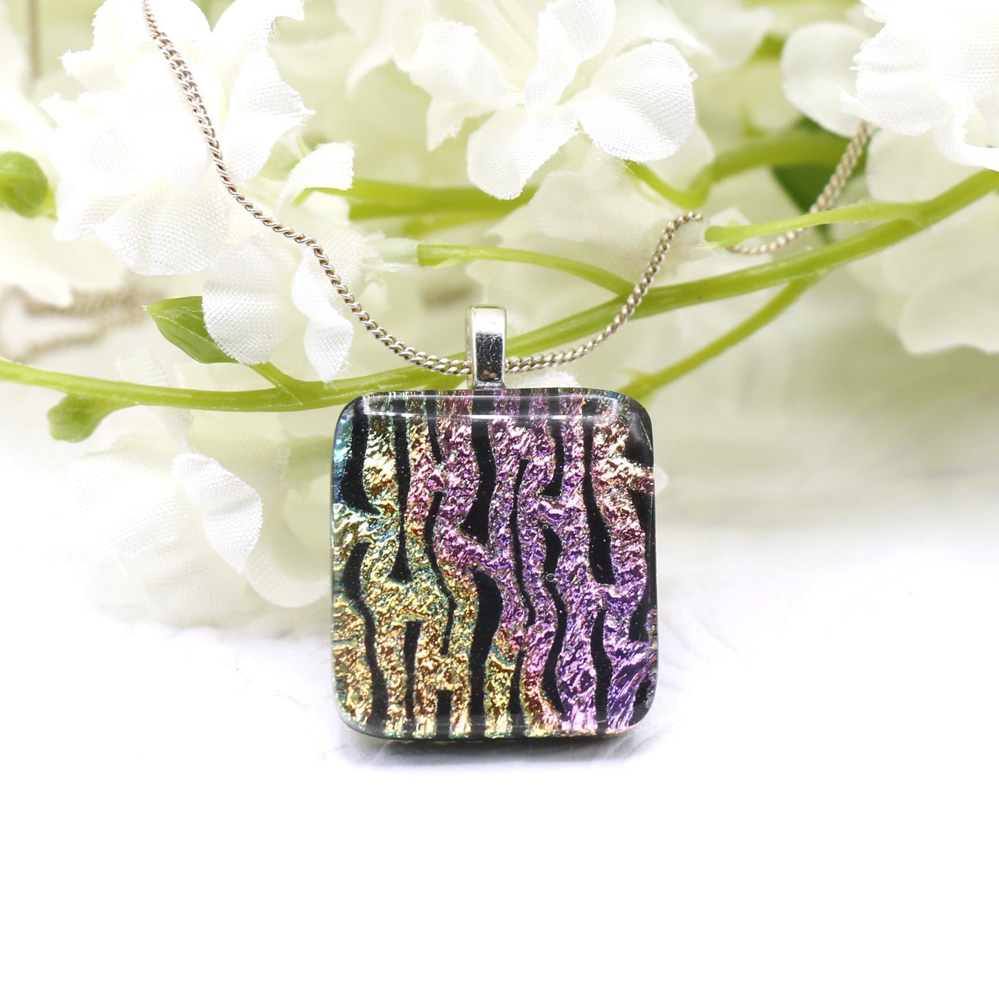 Fused Glass Necklace - 3029