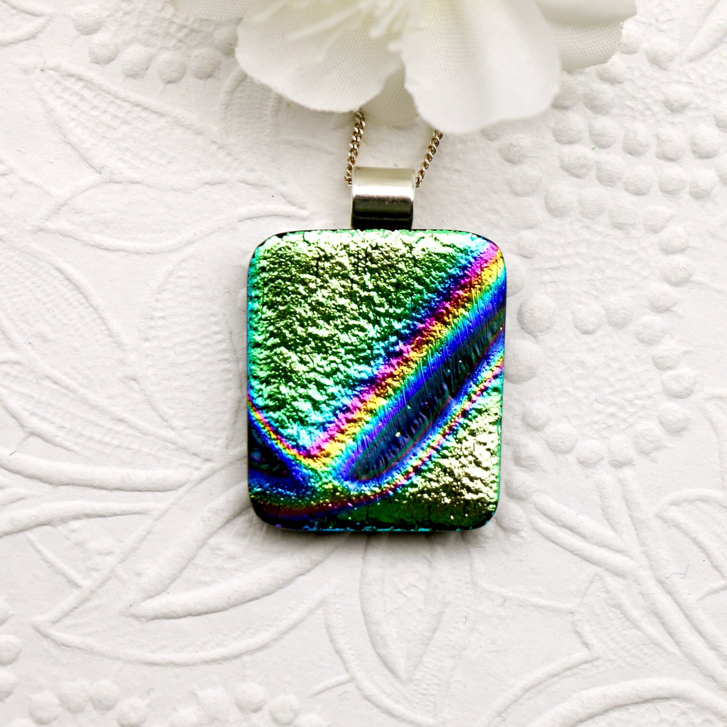 Fused Glass Necklace - 3043