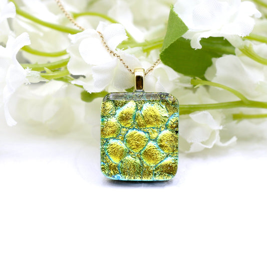 Fused Glass Necklace - 3047