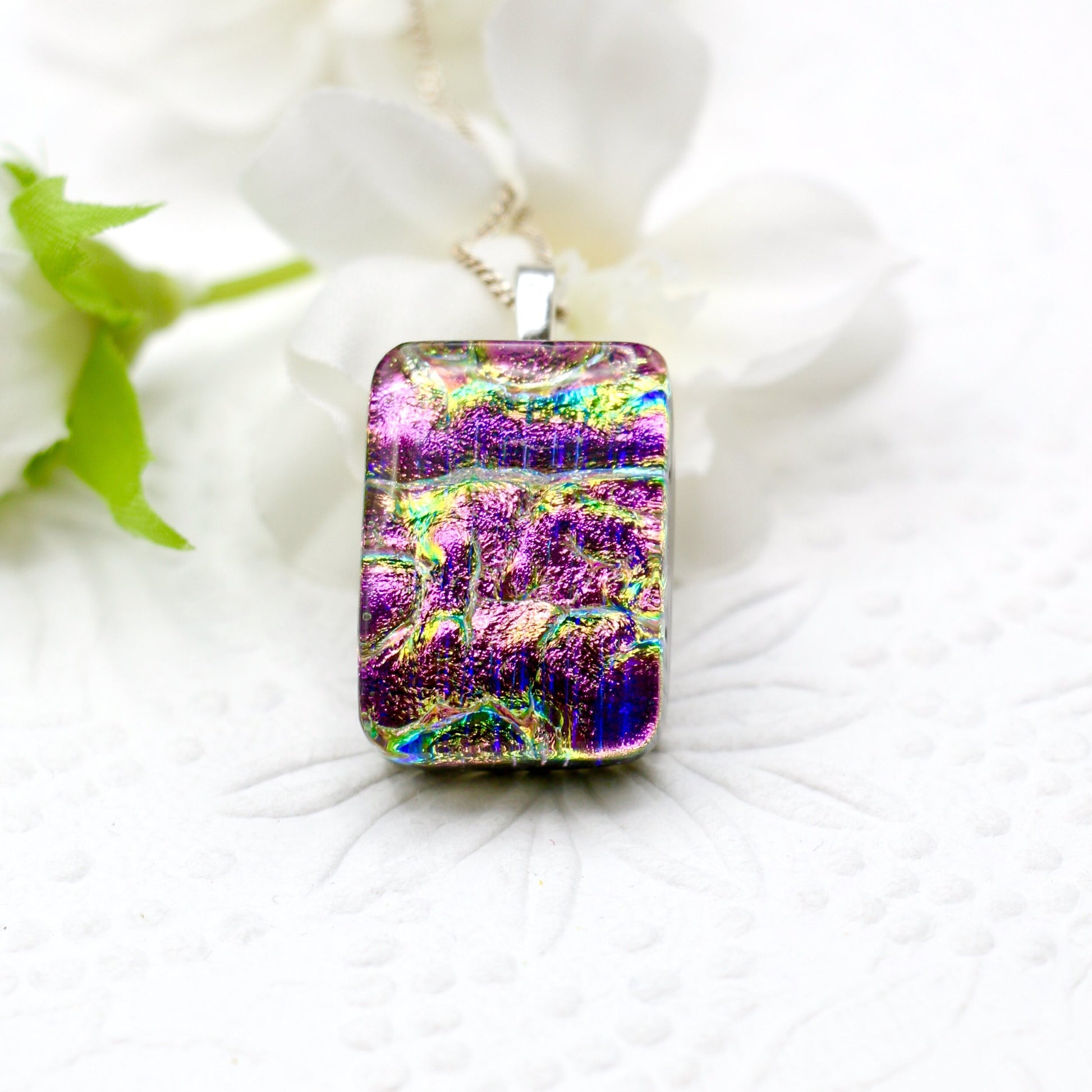 Fused Glass Necklace - 3049