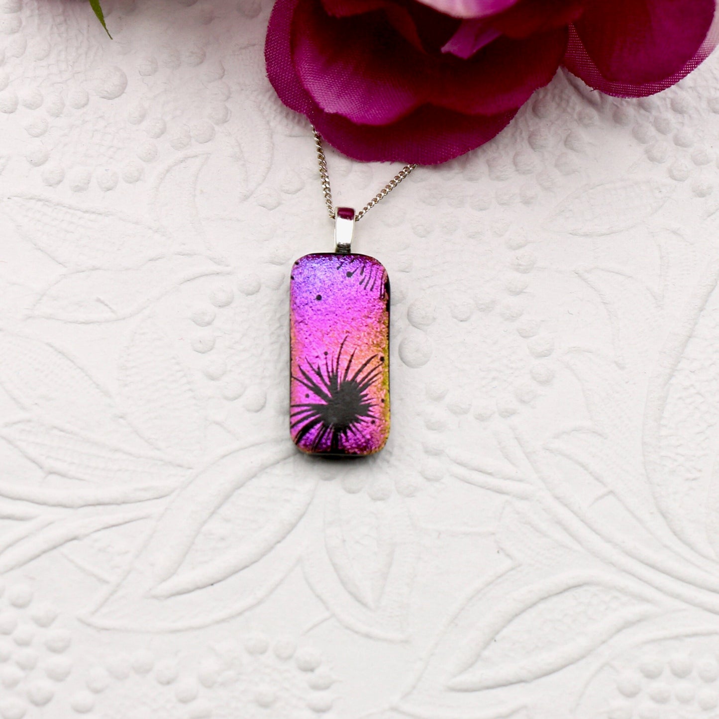 Fused Glass Necklace - 3083