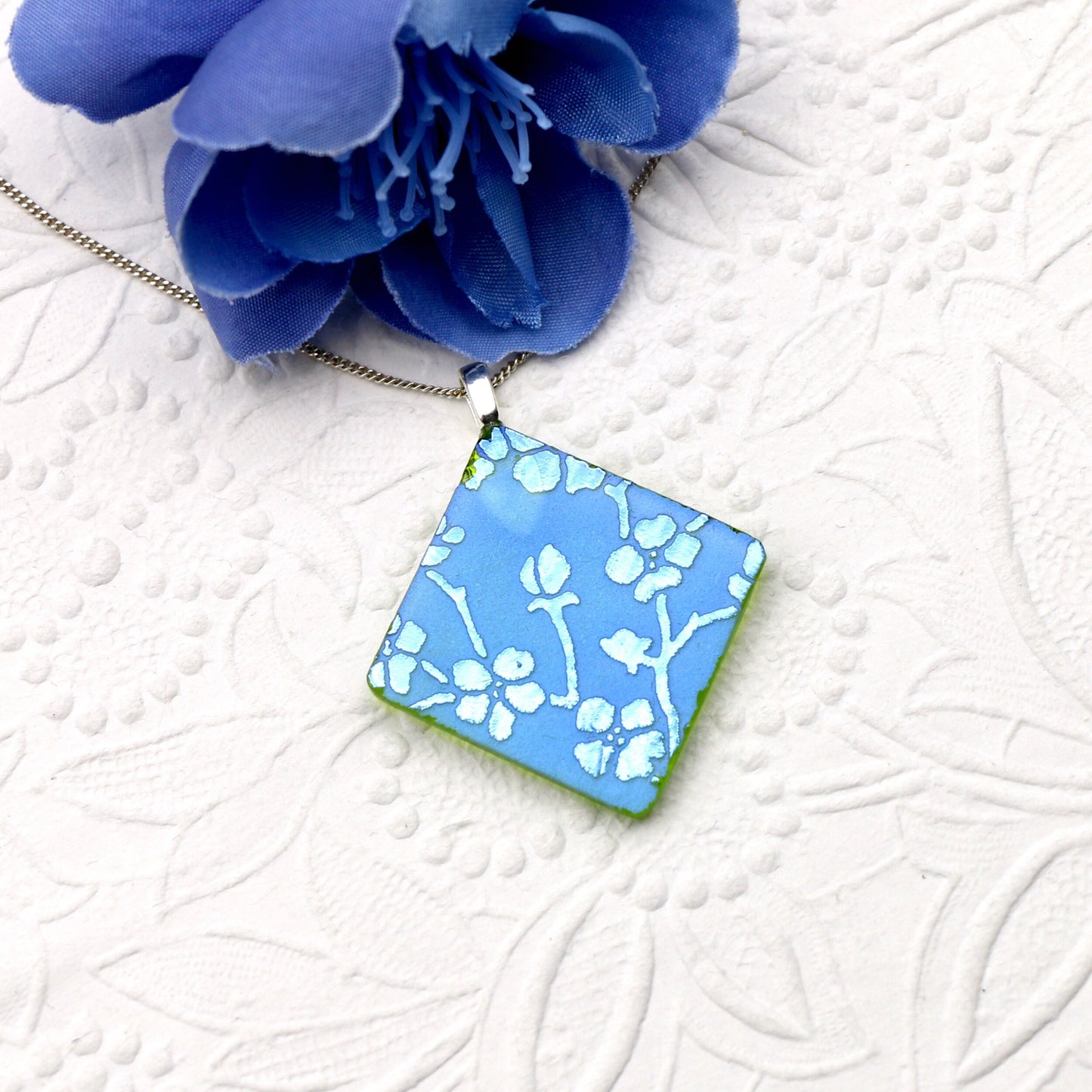 Fused Glass Necklace - 3088