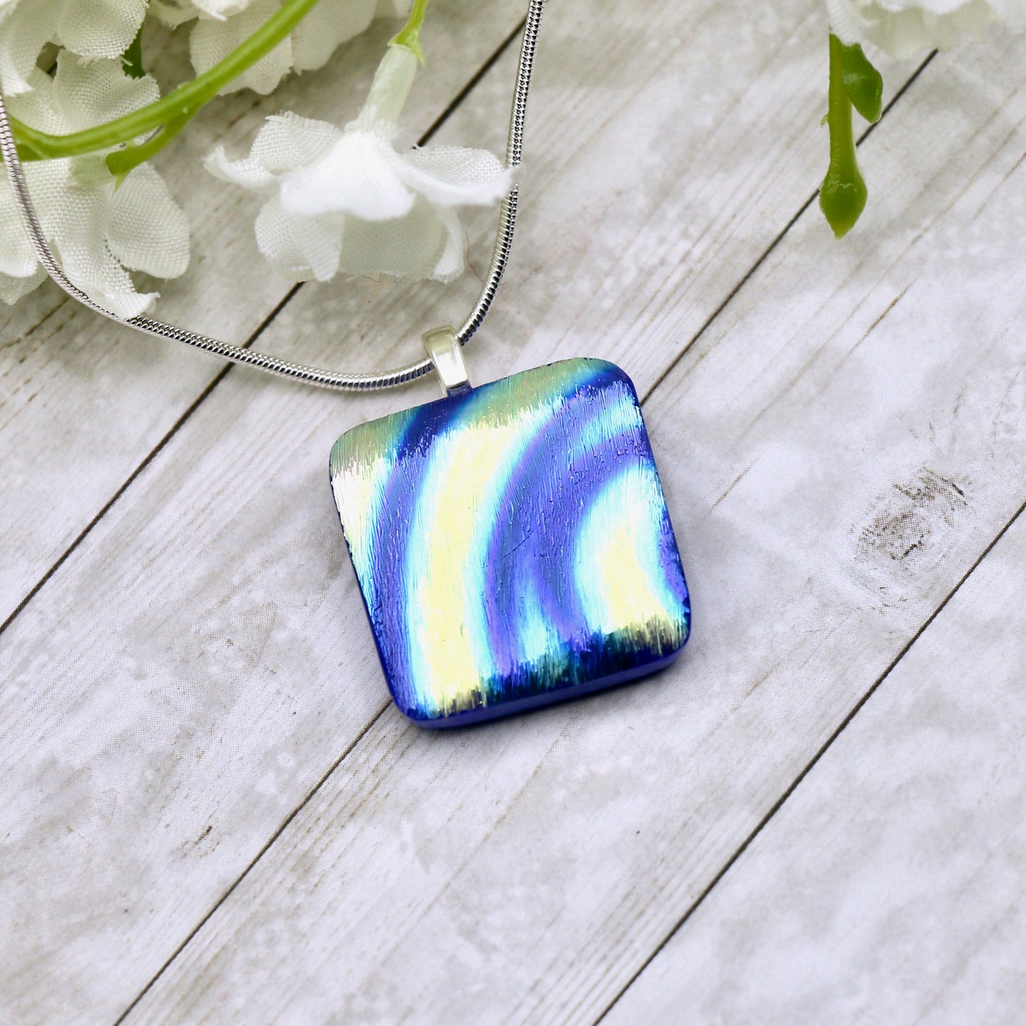Fused Glass Necklace - 3114
