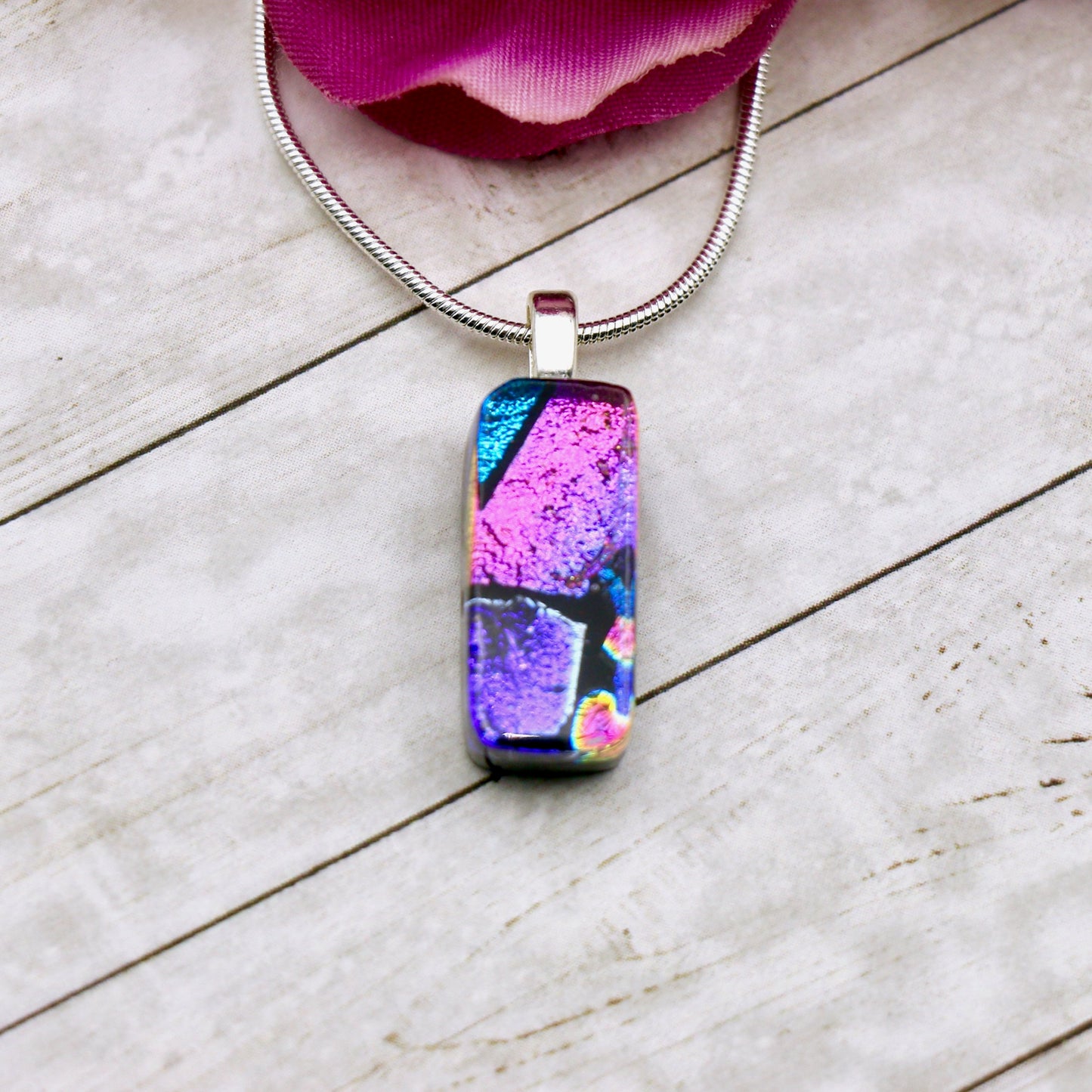 Fused Glass Necklace - 3135