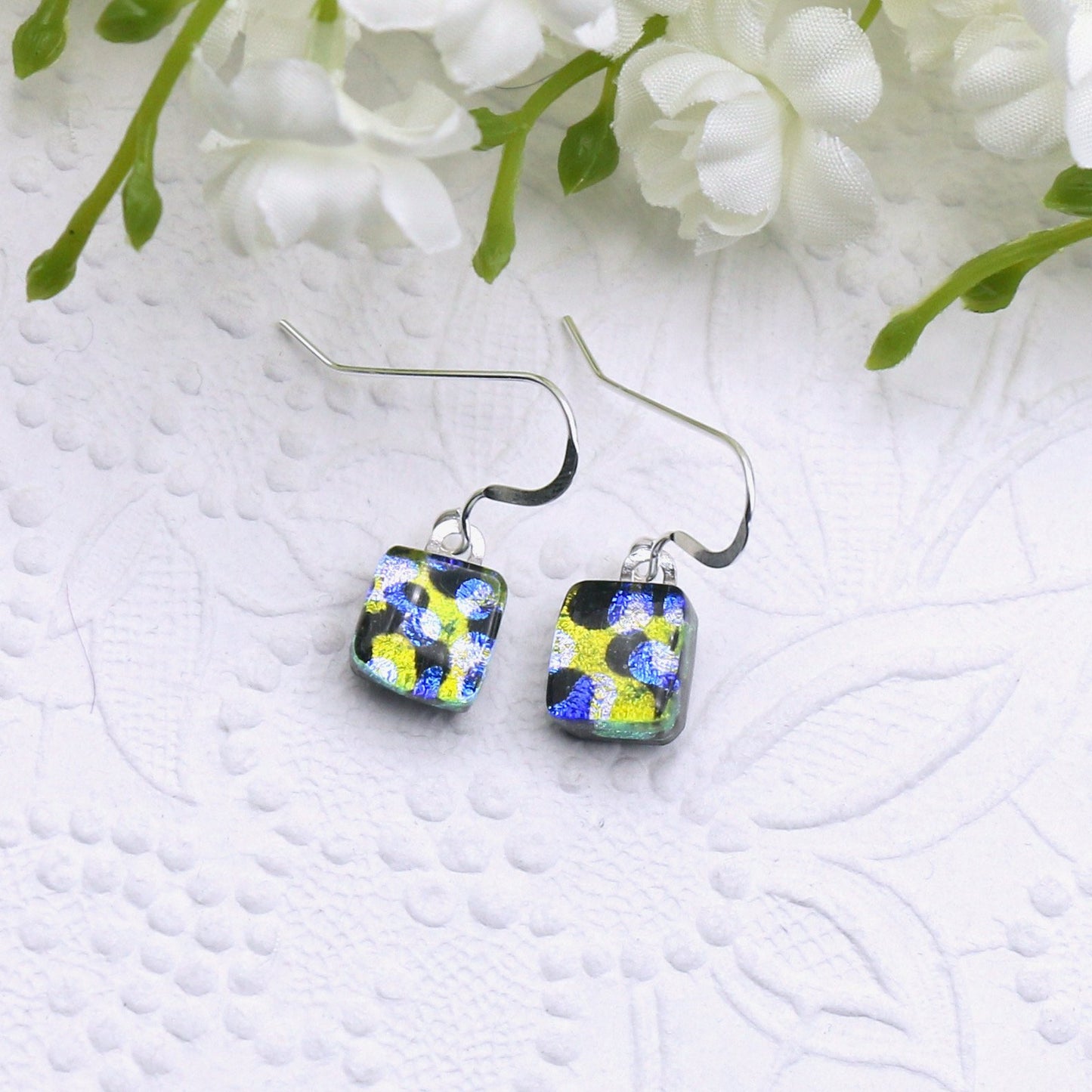 Fused Glass Earrings 3254