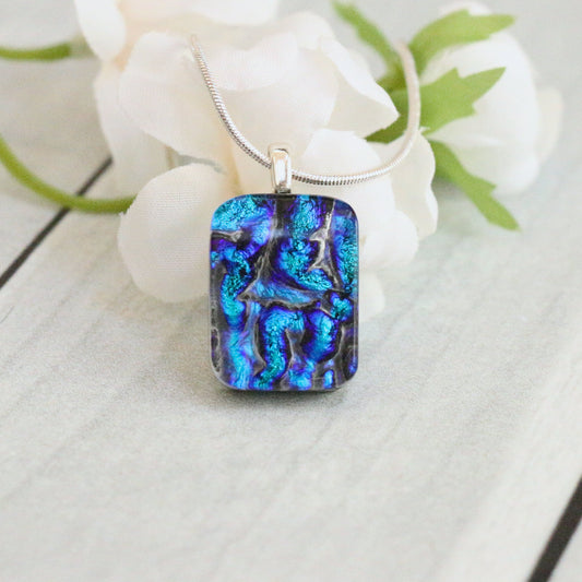 Fused Glass Necklace - 3260