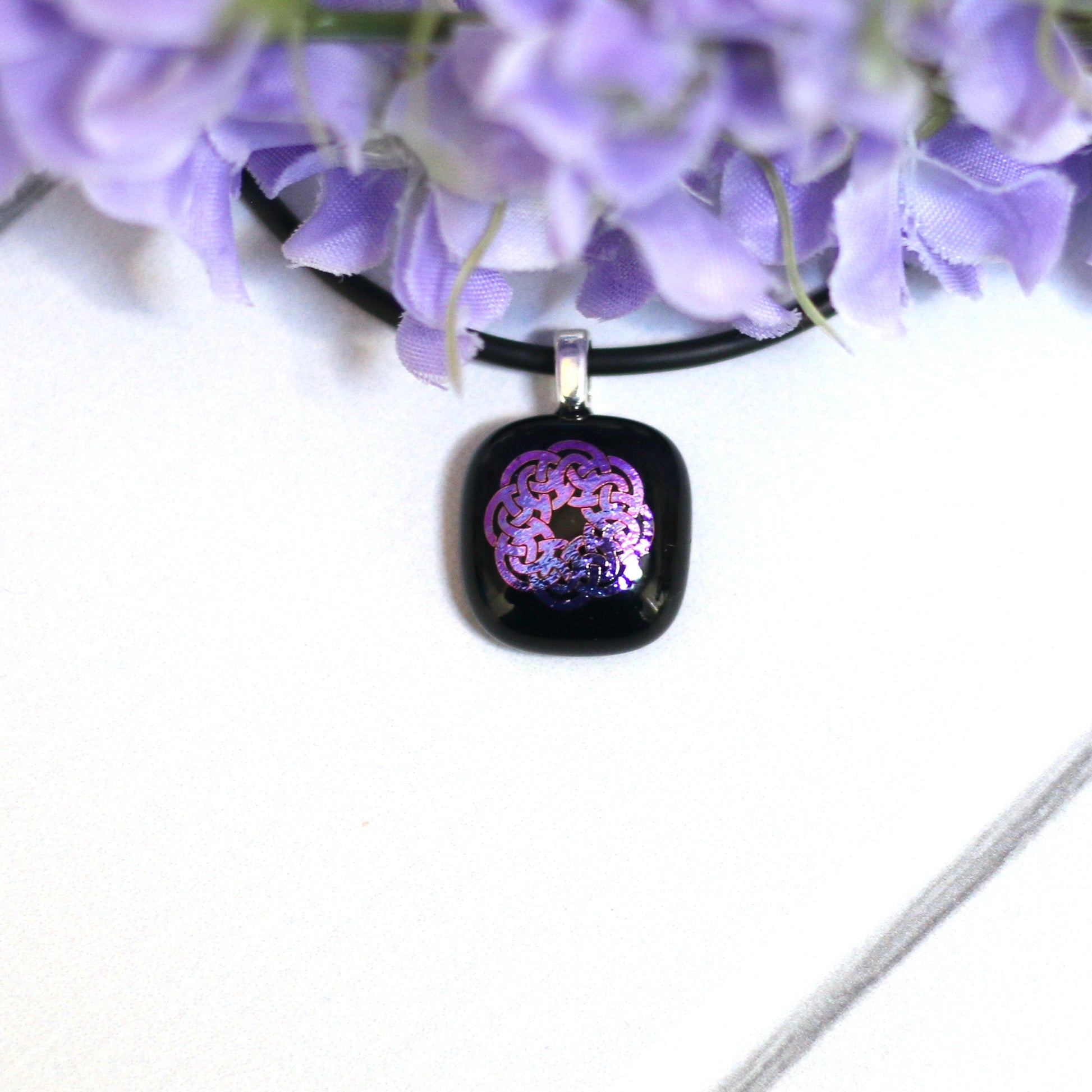 Fused Glass Necklace -3266