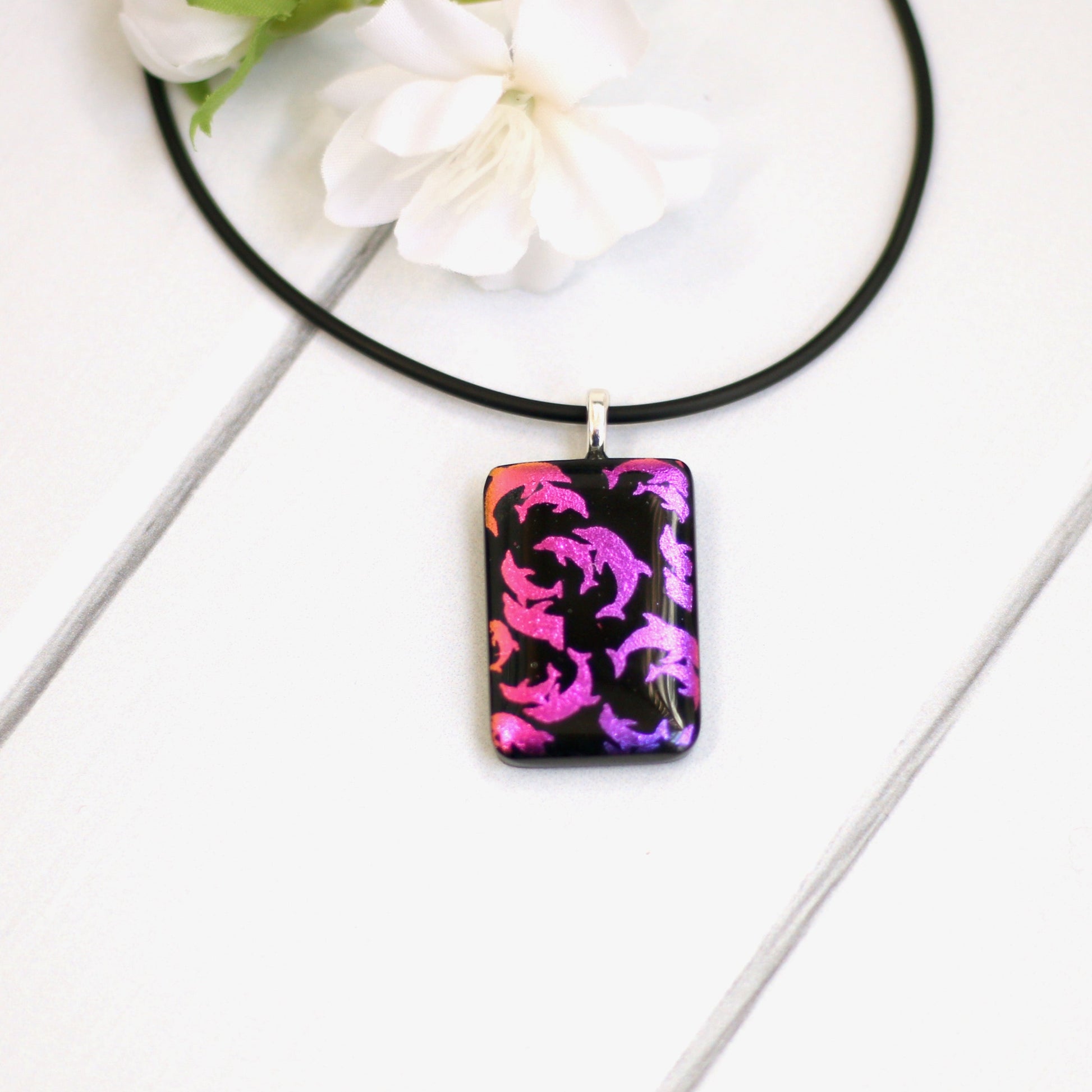 Fused Glass Necklace -3297