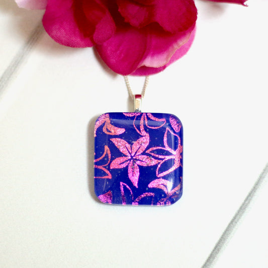 Fused Glass Necklace - 3380