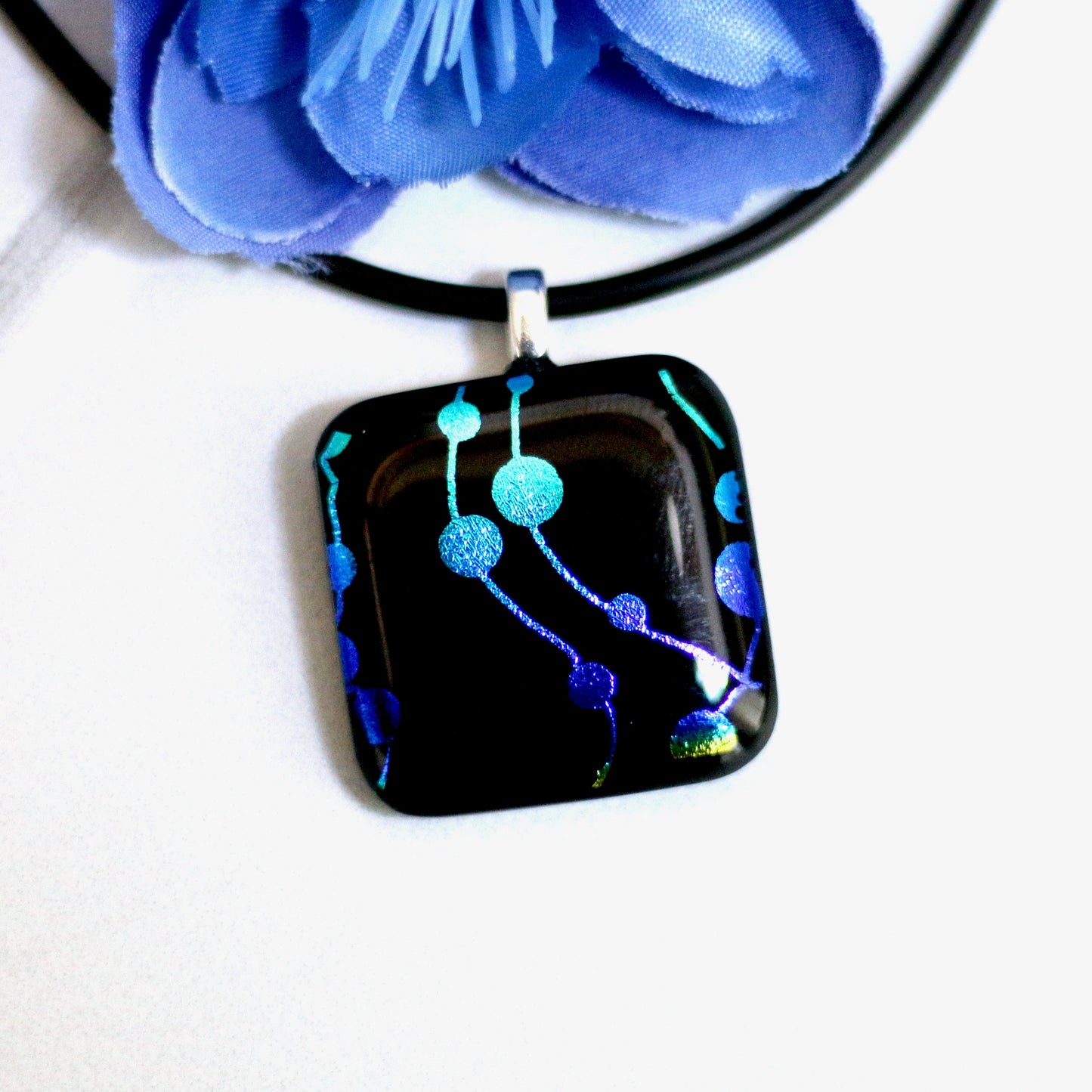 Fused Glass Necklace - 3383