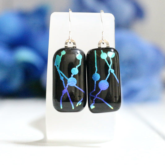 Fused Glass Earring - 3384