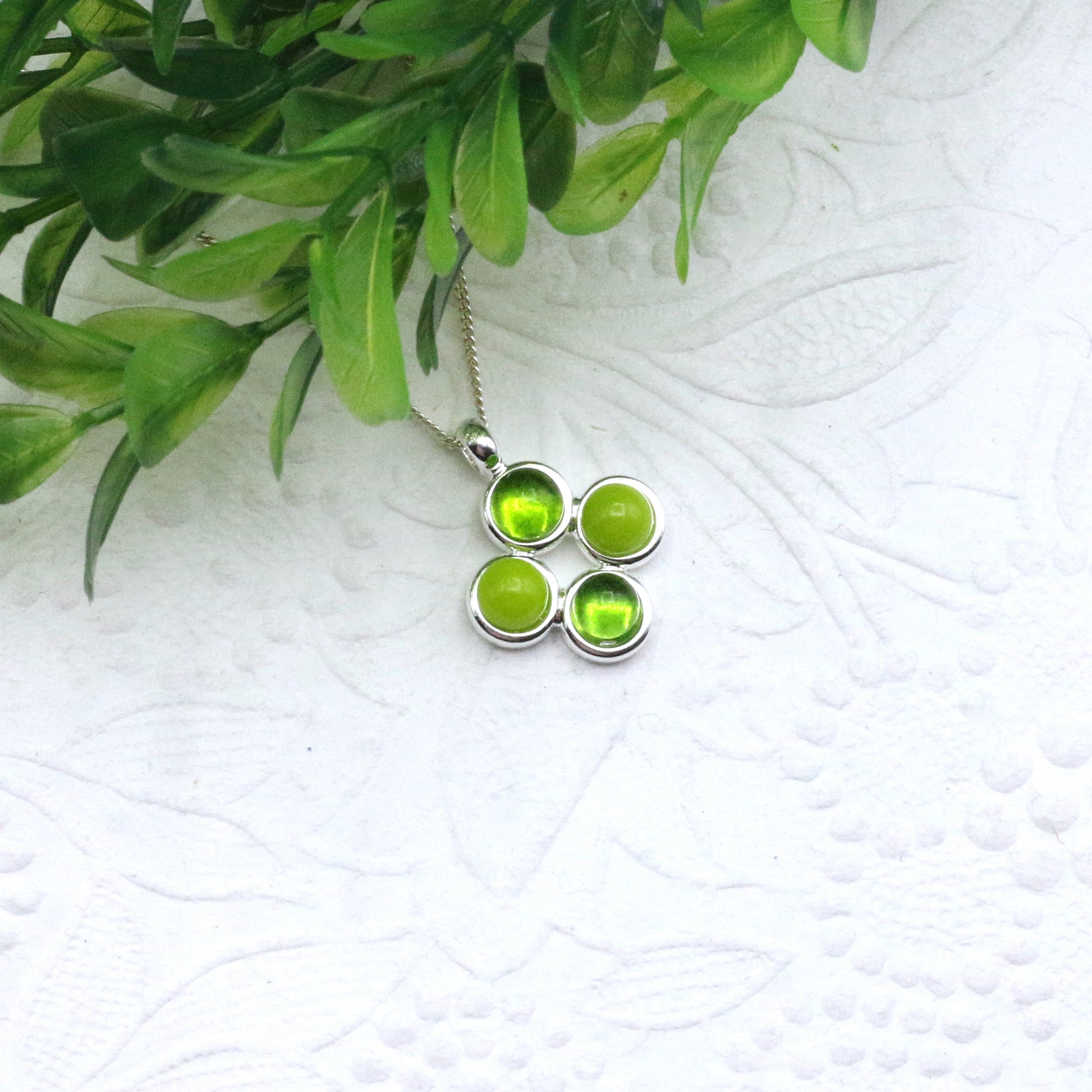 Fused Glass Necklace - 3525