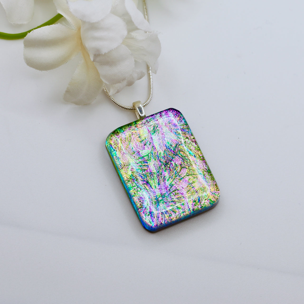 Fused Glass Necklace - 3550