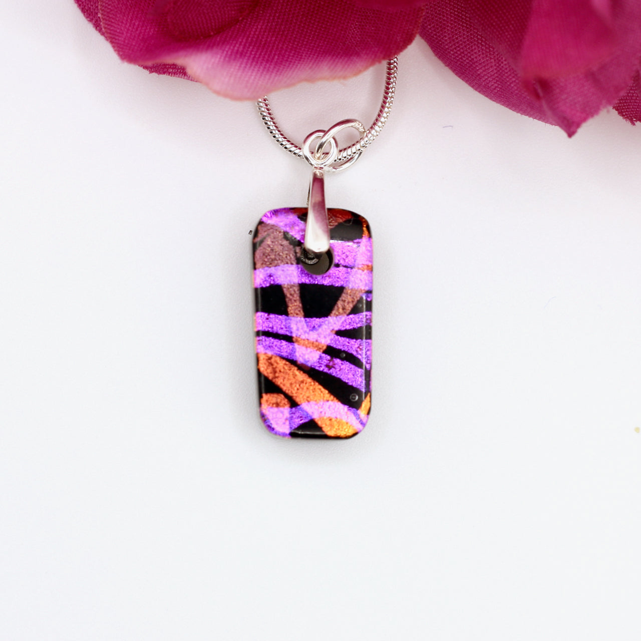 Fused Glass Necklace - 3551