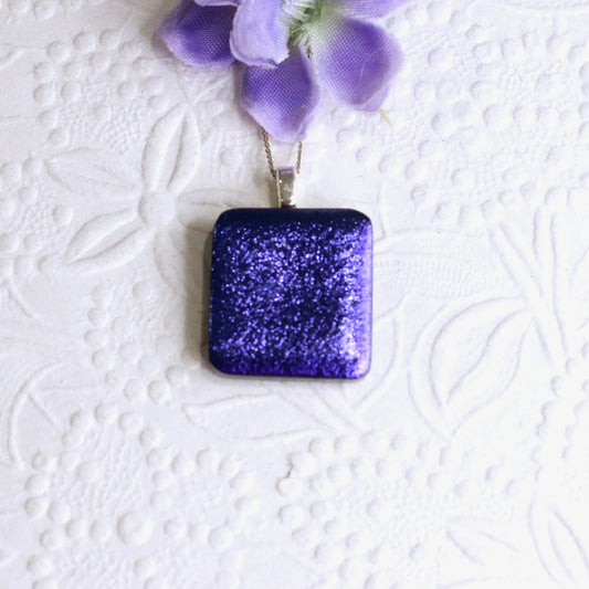 Fused Glass Necklace - 3573