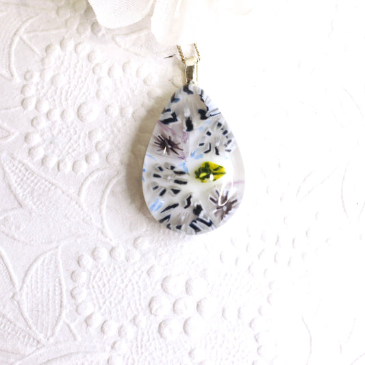 Fused Glass Necklace - 3577