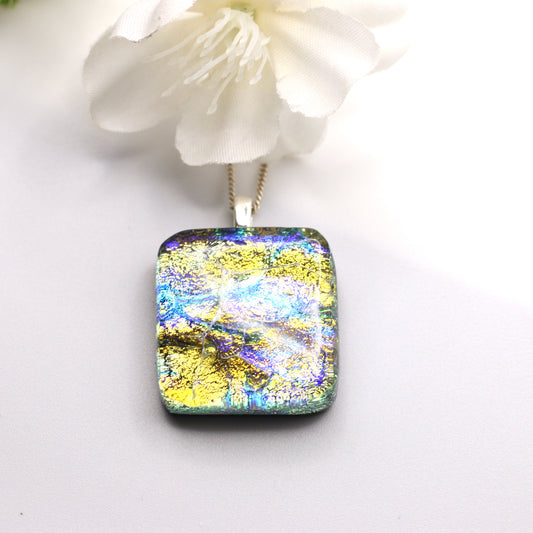 Fused Glass Necklace - 3579