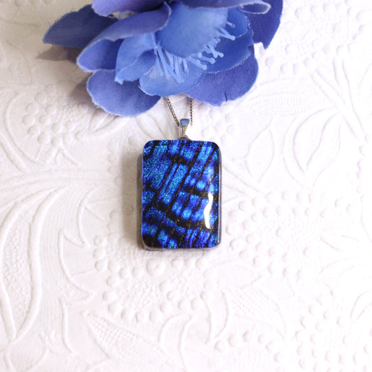 Fused Glass Necklace - 3589