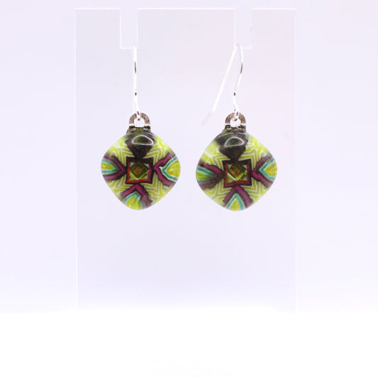 Fused Glass Earring - 3618