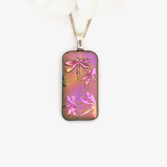 Fused Glass Necklace - 3627