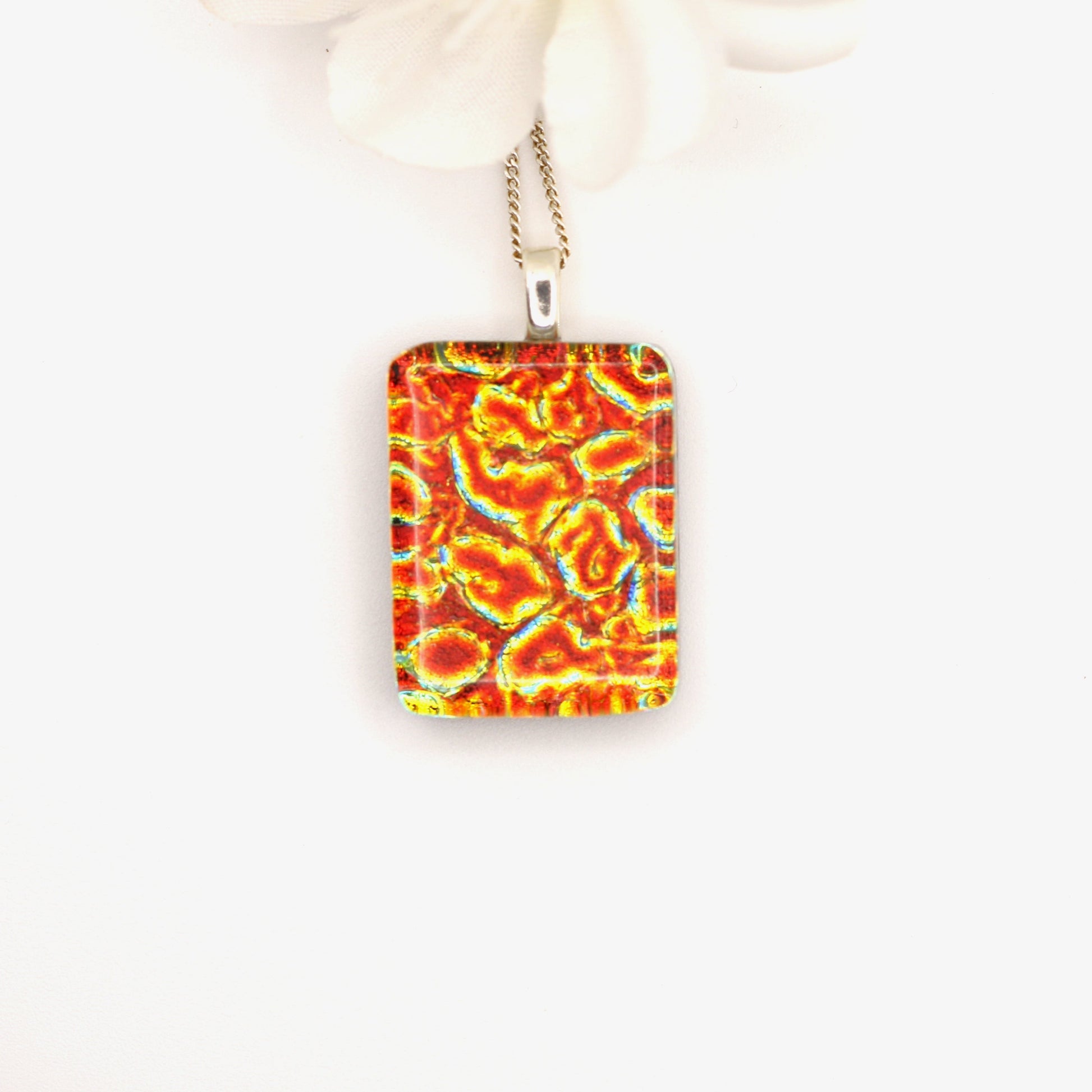 Fused Glass Necklace - 3628