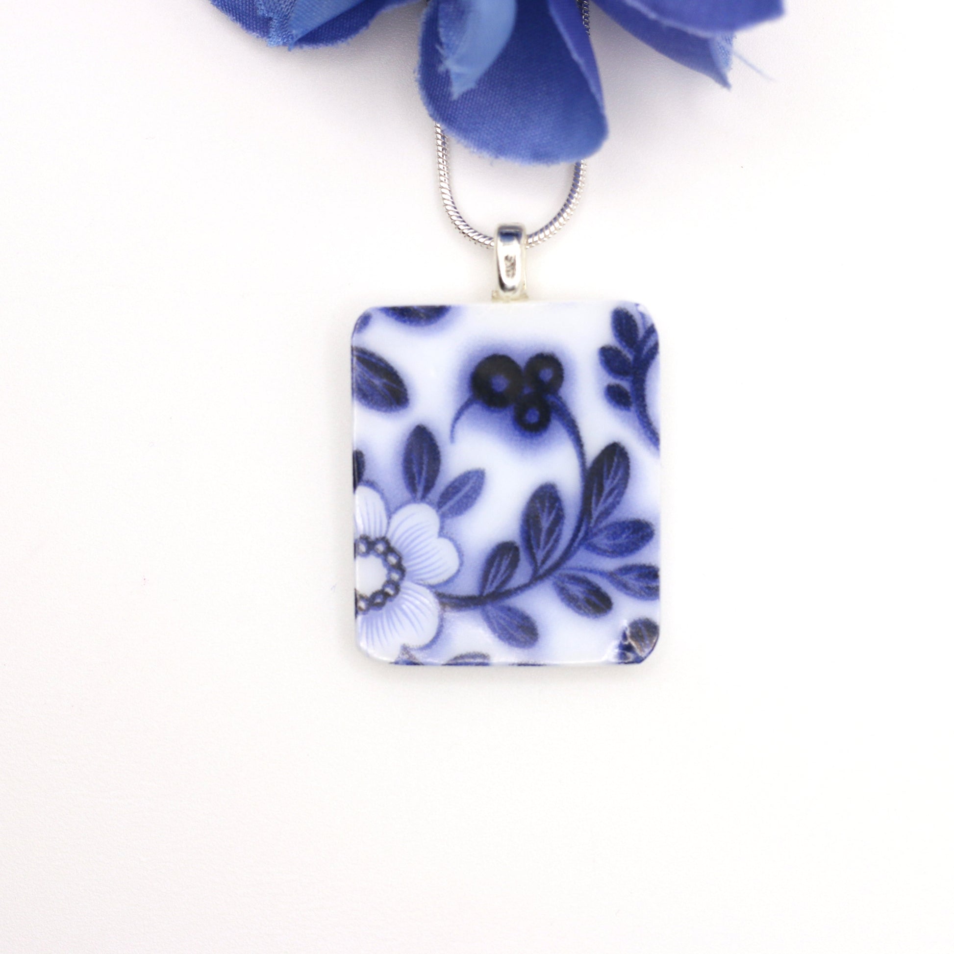 Delft Fused Glass Necklace - 3638