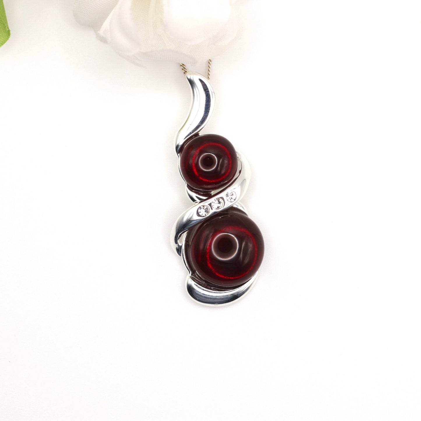 Sash Fused Glass Necklace - 3689