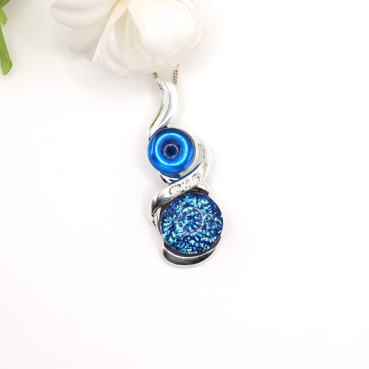 Sash Fused Glass Necklace - 3690