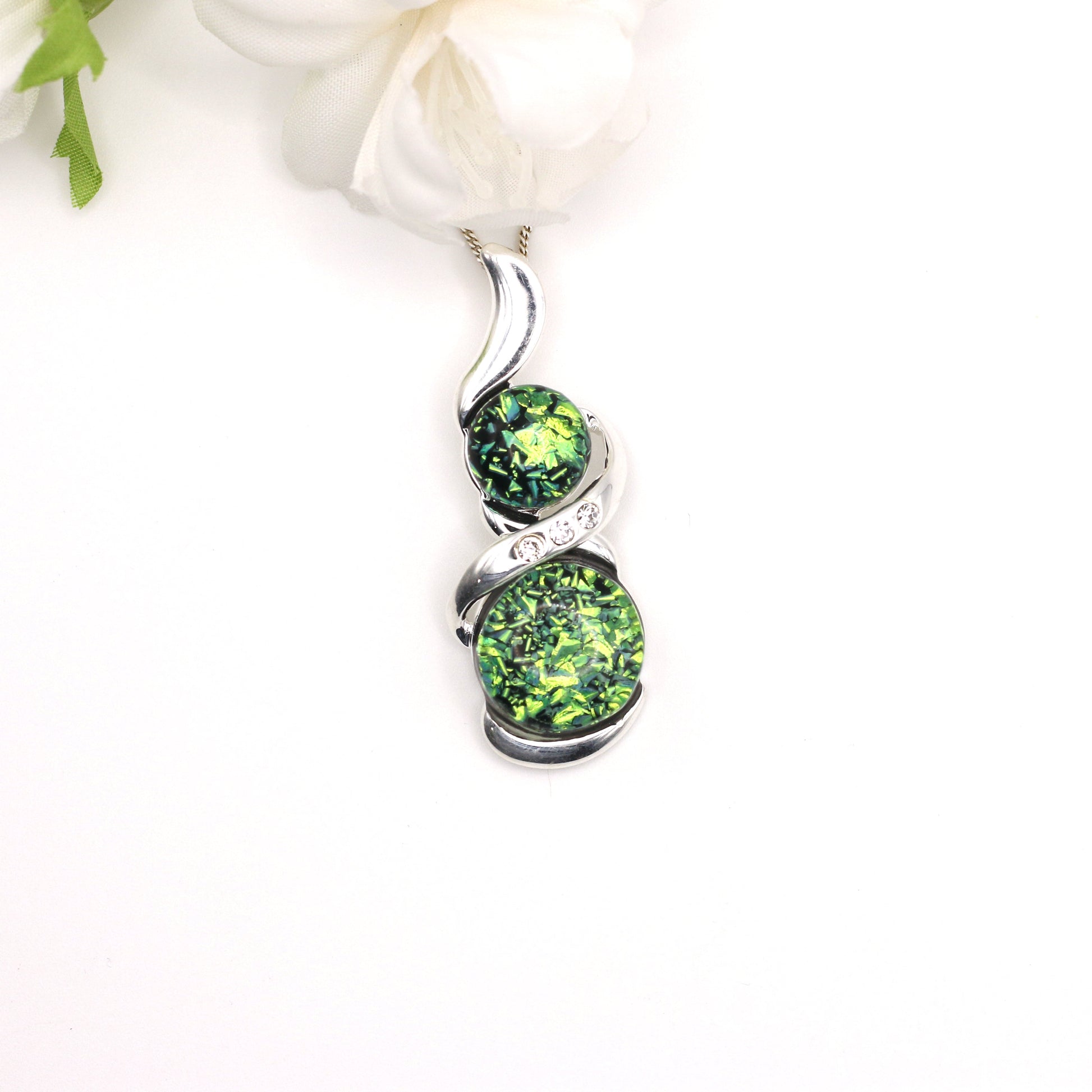Sash Fused Glass Necklace - 3692