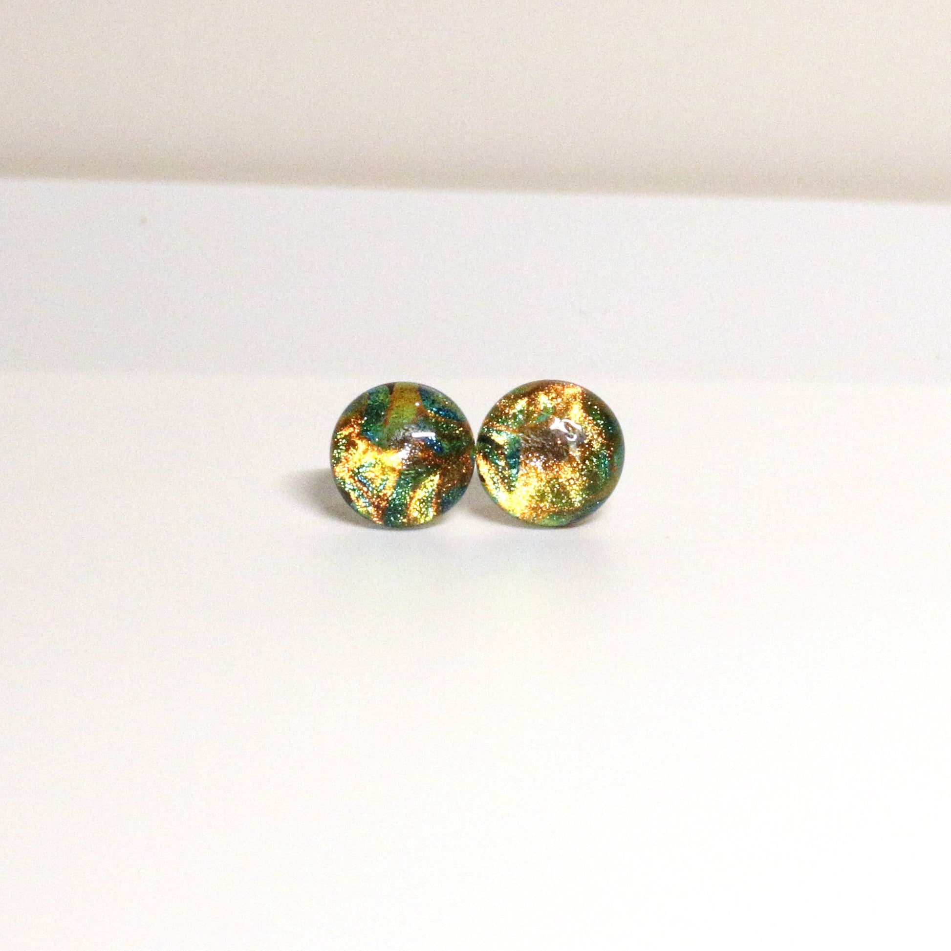 Dichroic Fused Glass Earring Studs - 3830