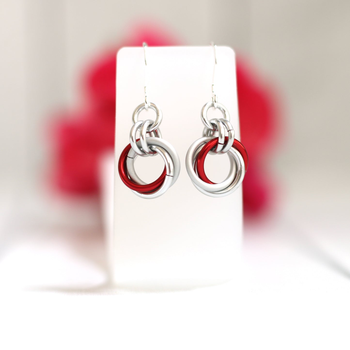 Rosette Chainmail Earrings - 9301