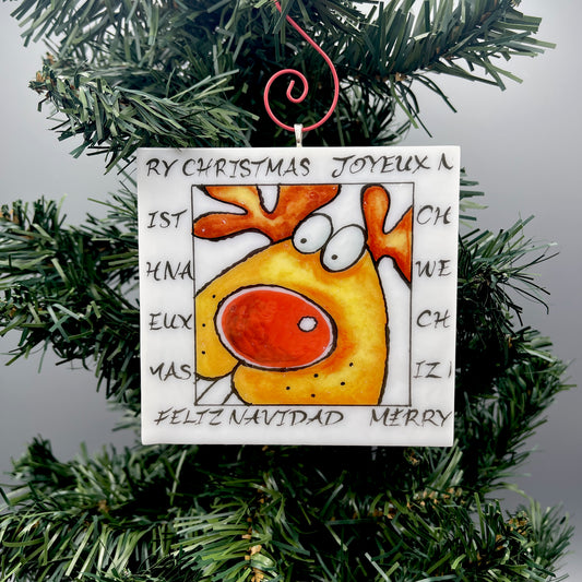 Funny Rudolph Ornament - 9619