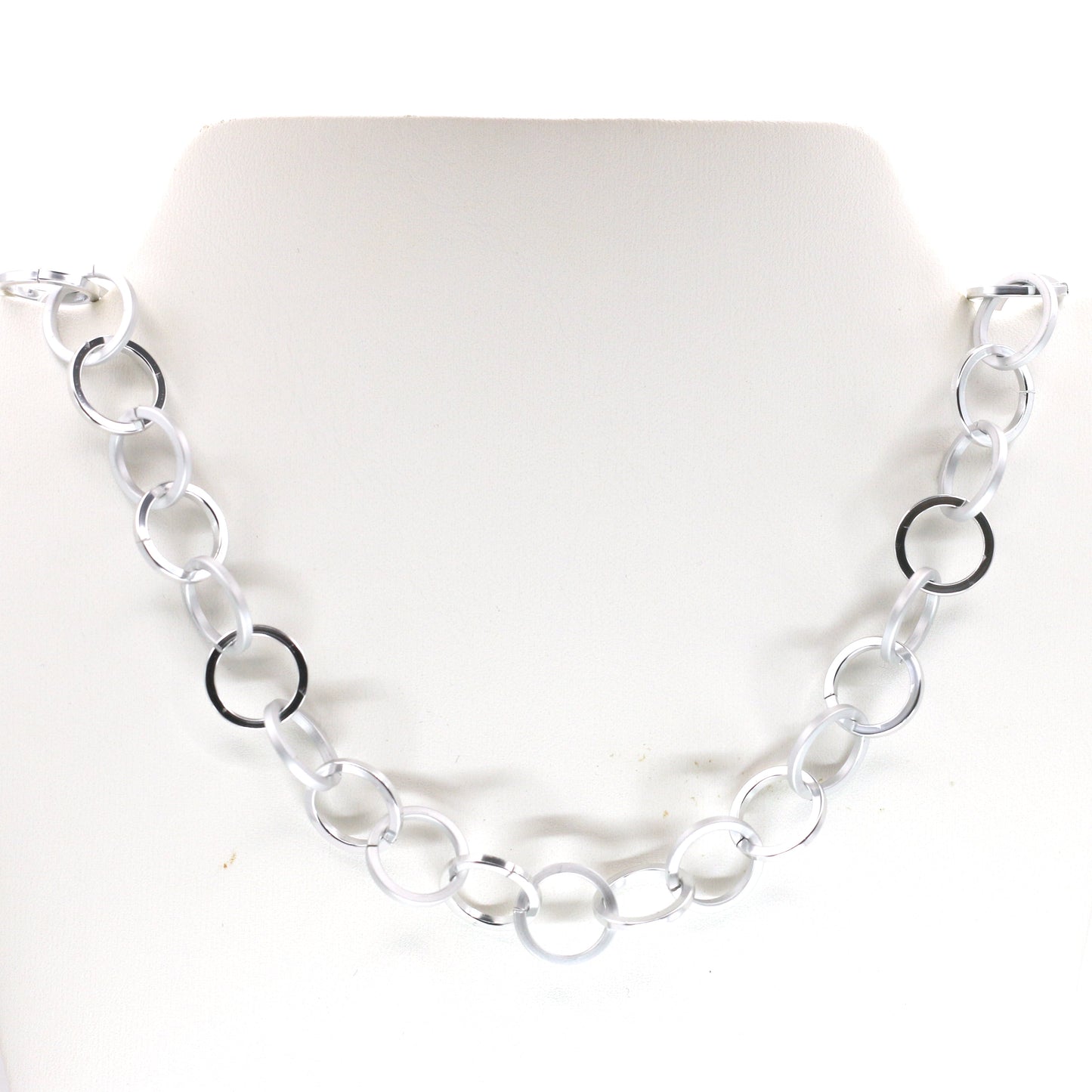 Long Square Ring Chainmail Necklace - 9623